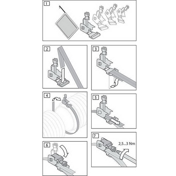 Лента хомутная 9мм 30м алюцинк 