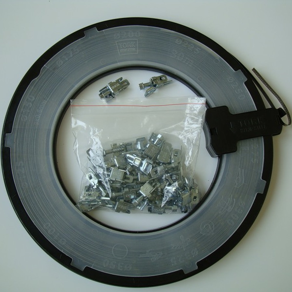 Лента хомутная 9мм 30м алюцинк 