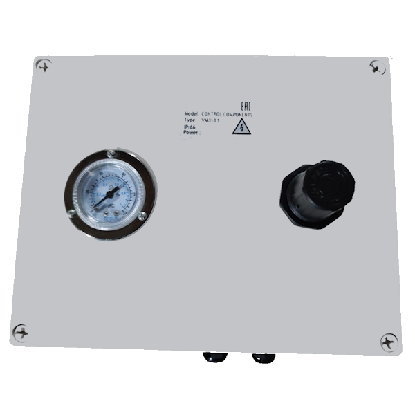 Панель управления пережимным клапаном