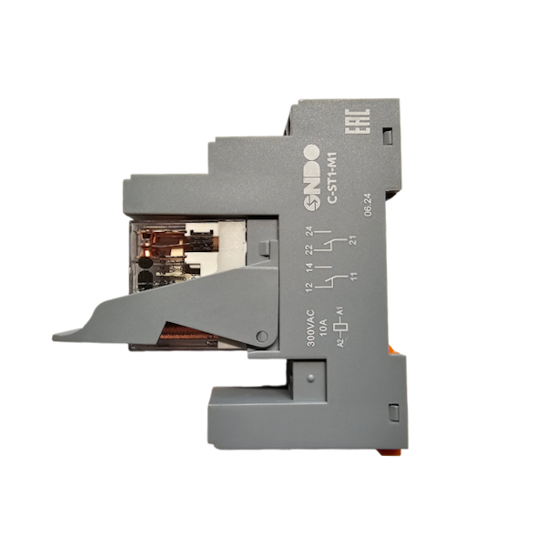 Реле промежуточное с 2-мя перекл. контактами, 24VDC, 10A