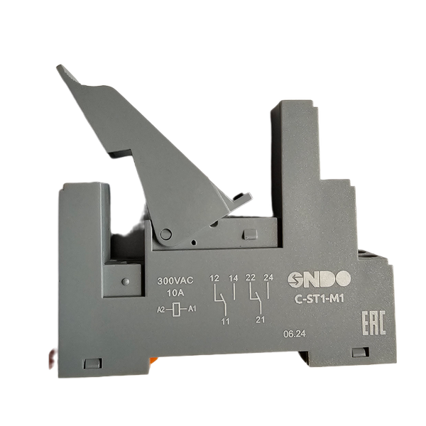 Колодка для промежуточных реле с 2-мя переключающими контактами, 10А