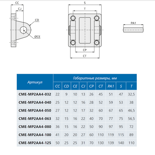 Монтажная стойка с боковыми проушинами и осью, D=63 мм